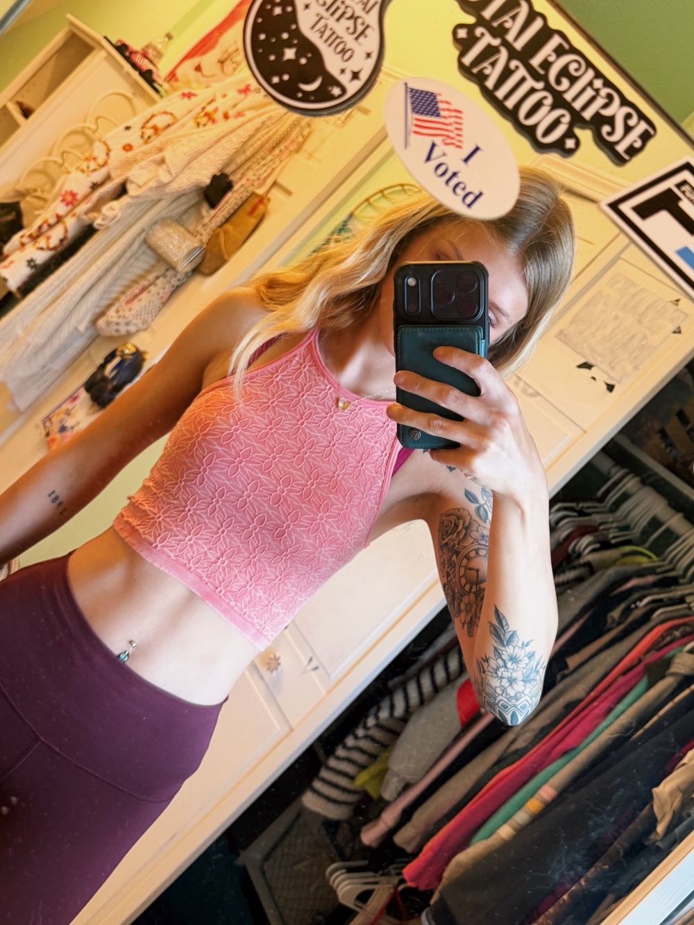 Women's Pink Crop Tank Top - Aeropostale